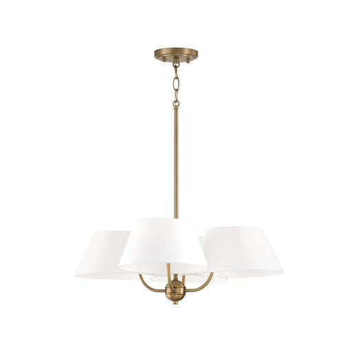 Welsley 4-Light Chandelier in Aged Brass