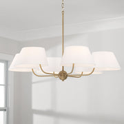 Welsley 6-Light Chandelier in Aged Brass