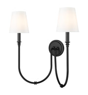 Jisele 2 Light 20" Wall Sconce in Matte Black