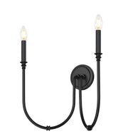 Jisele 2 Light 20" Wall Sconce in Matte Black