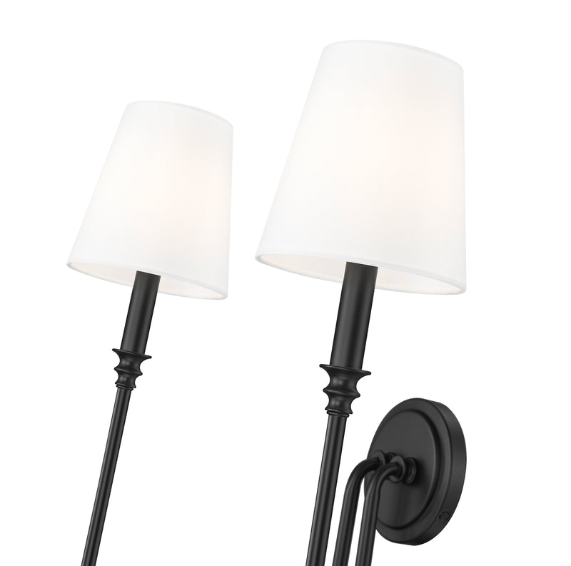 Jisele 2 Light 20" Wall Sconce in Matte Black