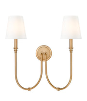 Jisele 2 Light 20" Wall Sconce in Rubbed Brass