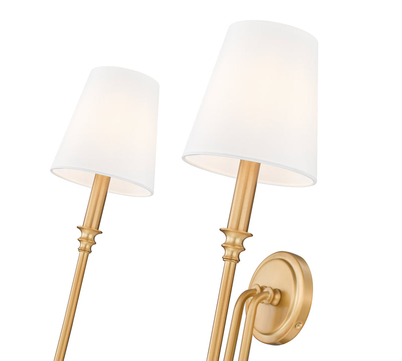 Jisele 2 Light 20" Wall Sconce in Rubbed Brass