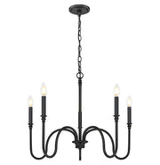 Jisele 5 Light 30" Chandelier in Matte Black