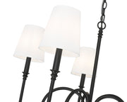 Jisele 5 Light 30" Chandelier in Matte Black