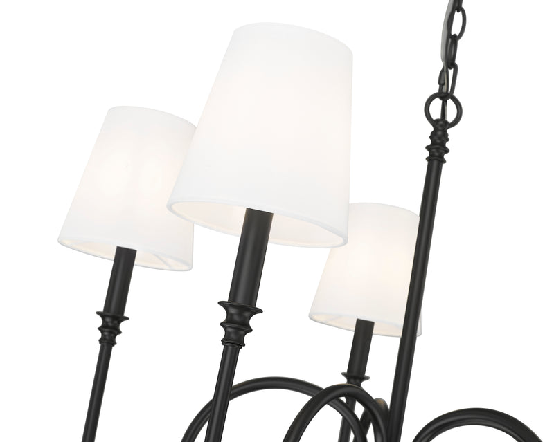 Jisele 5 Light 30" Chandelier in Matte Black