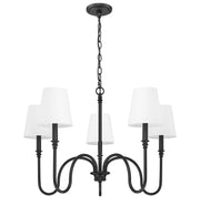 Jisele 5 Light 30" Chandelier in Matte Black