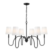 Jisele 6 Light 41.75" Chandelier in Matte Black