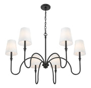 Jisele 6 Light 41.75" Chandelier in Matte Black
