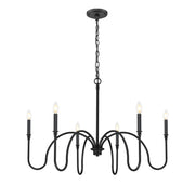 Jisele 6 Light 41.75" Chandelier in Matte Black