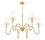 Jisele 6 Light 41.75" Chandelier in Rubbed Brass