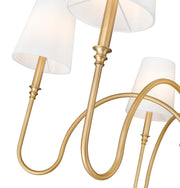 Jisele 6 Light 41.75" Chandelier in Rubbed Brass