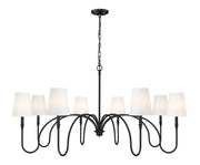 Jisele 8 Light 58.75" Chandelier in Matte Black