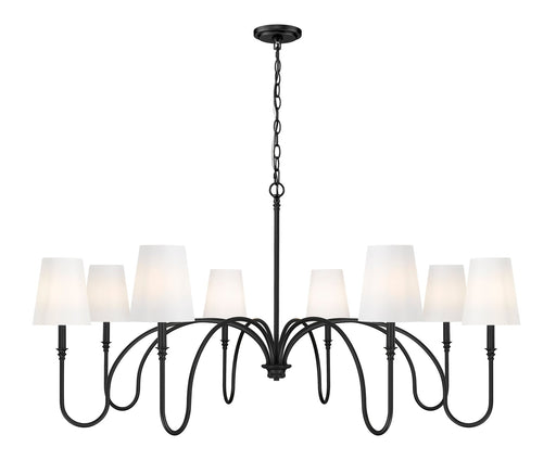 Jisele 8 Light 58.75" Chandelier in Matte Black