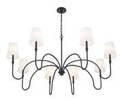 Jisele 8 Light 58.75" Chandelier in Matte Black
