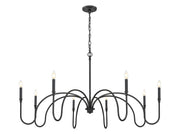 Jisele 8 Light 58.75" Chandelier in Matte Black