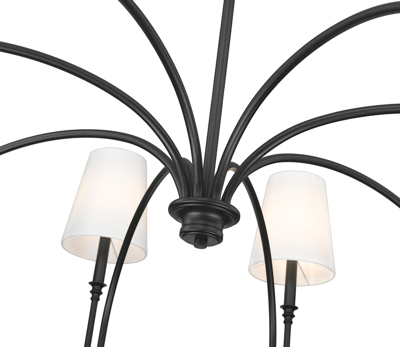Jisele 8 Light 58.75" Chandelier in Matte Black