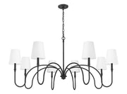 Jisele 8 Light 58.75" Chandelier in Matte Black