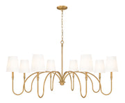 Jisele 8 Light 58.75" Chandelier in Rubbed Brass