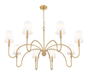 Jisele 8 Light 58.75" Chandelier in Rubbed Brass