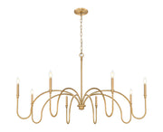 Jisele 8 Light 58.75" Chandelier in Rubbed Brass