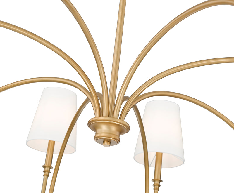 Jisele 8 Light 58.75" Chandelier in Rubbed Brass