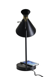 Maxine Desk Lamp in Matte Black W. Antique Brass