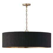 Donovan 4-Light Pendant in Black Stain and Matte Brass