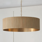 Donovan 4-Light Pendant in White Wash and Matte Brass