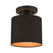 Sentosa Petite Semi-Flush Mount in Black