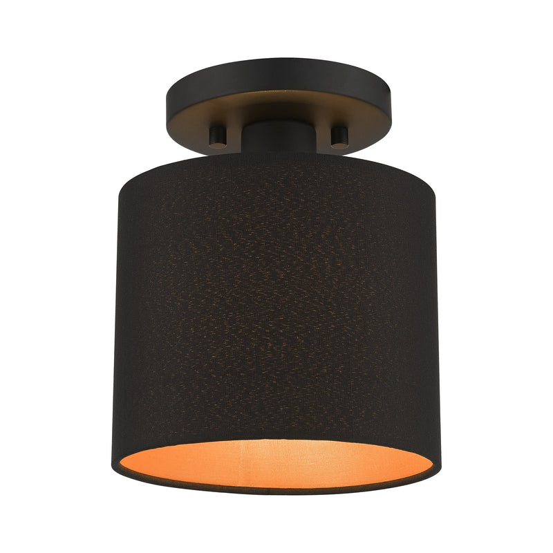 Sentosa Petite Semi-Flush Mount in Black