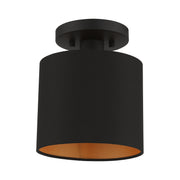 Sentosa Petite Semi-Flush Mount in Black