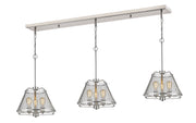Iuka 9 Light 55" Linear Pendant in Brushed Nickel