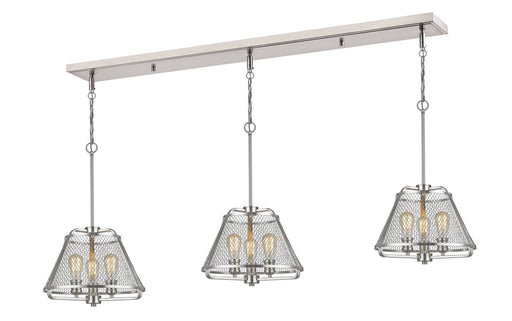 Iuka 9 Light 55" Linear Pendant in Brushed Nickel