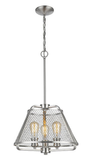 Iuka 3 Light 16" Chandelier in Brushed Nickel