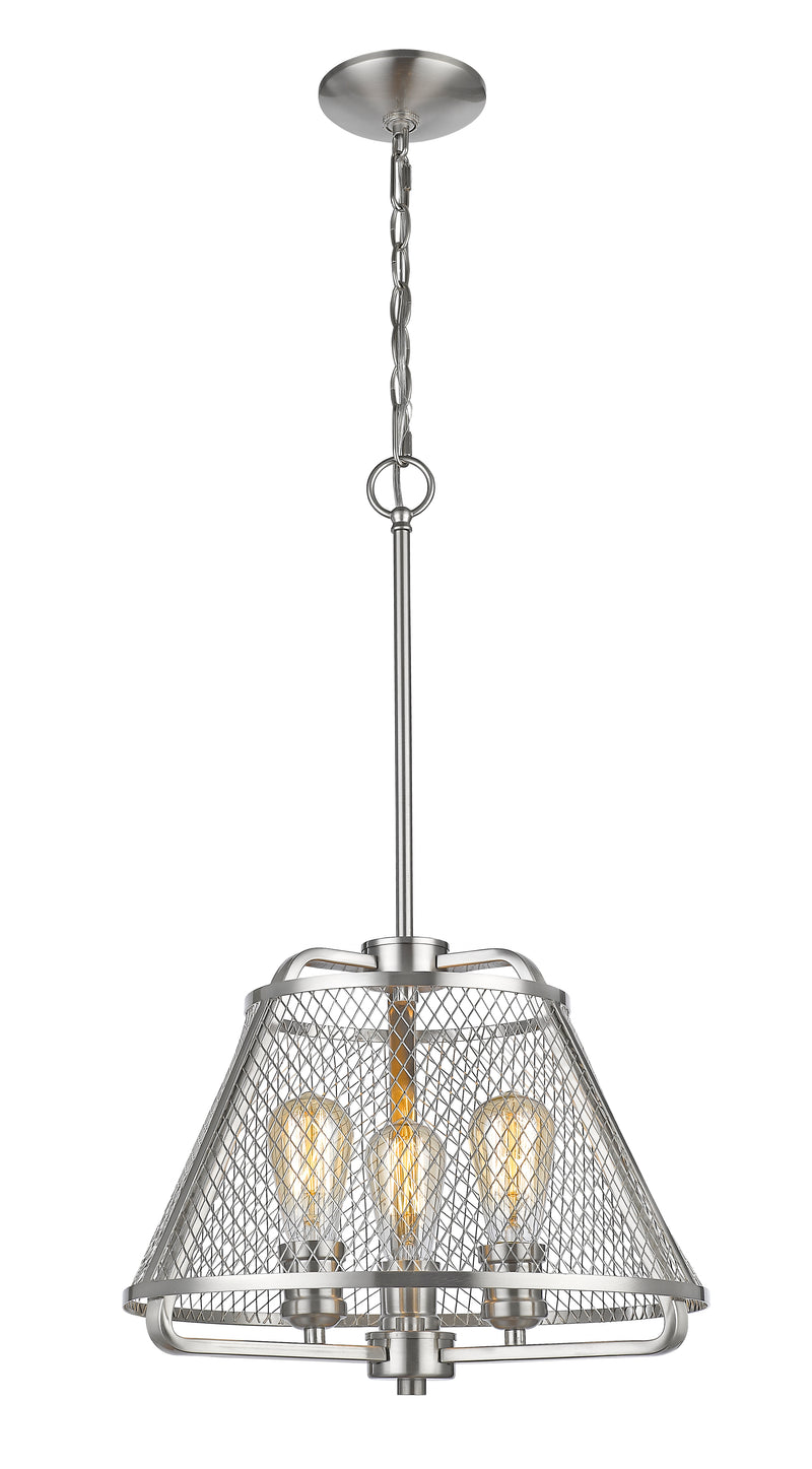 Iuka 3 Light 16" Chandelier in Brushed Nickel