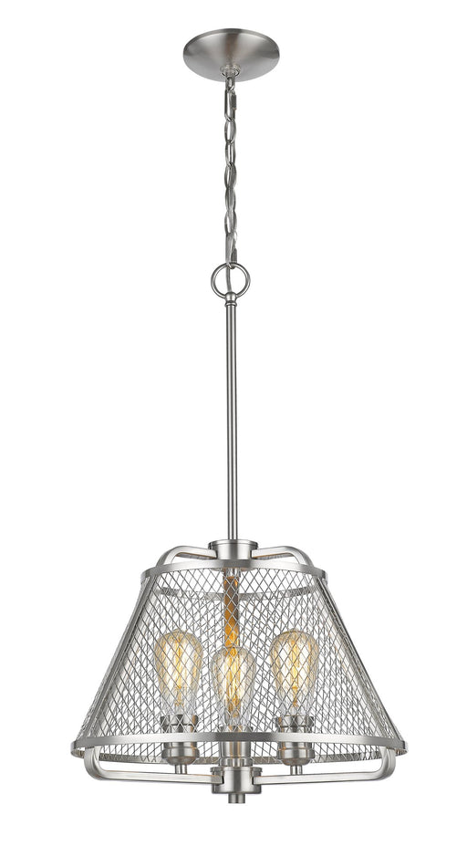 Iuka 3 Light 16" Chandelier in Brushed Nickel