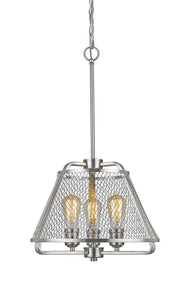 Iuka 3 Light 16" Chandelier in Brushed Nickel