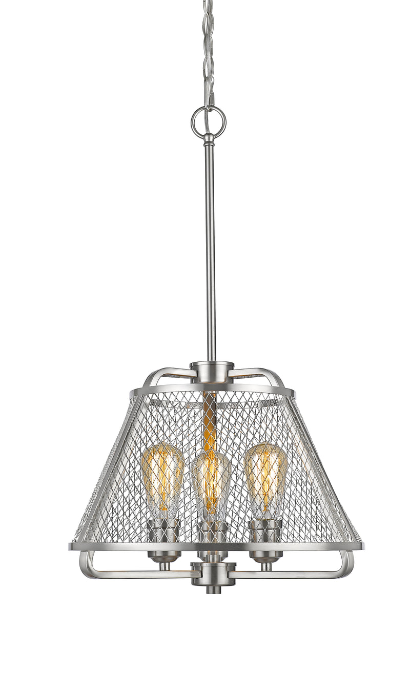 Iuka 3 Light 16" Chandelier in Brushed Nickel