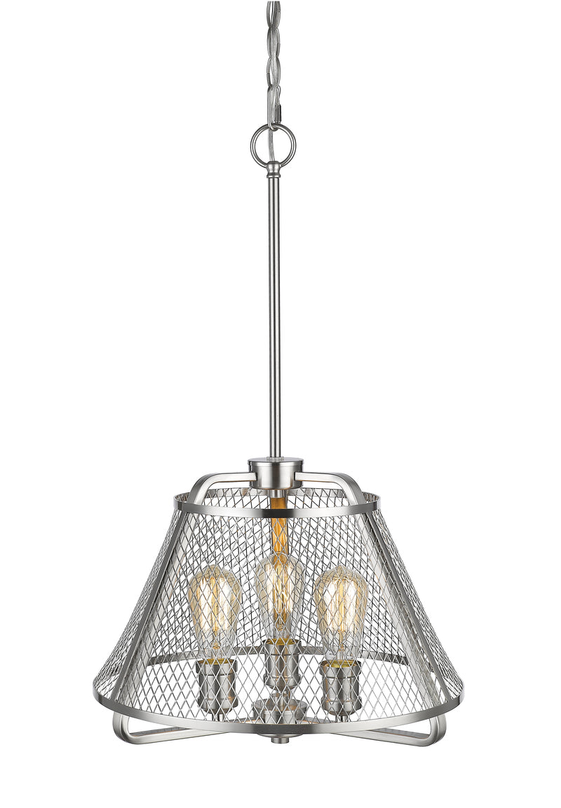 Iuka 3 Light 16" Chandelier in Brushed Nickel