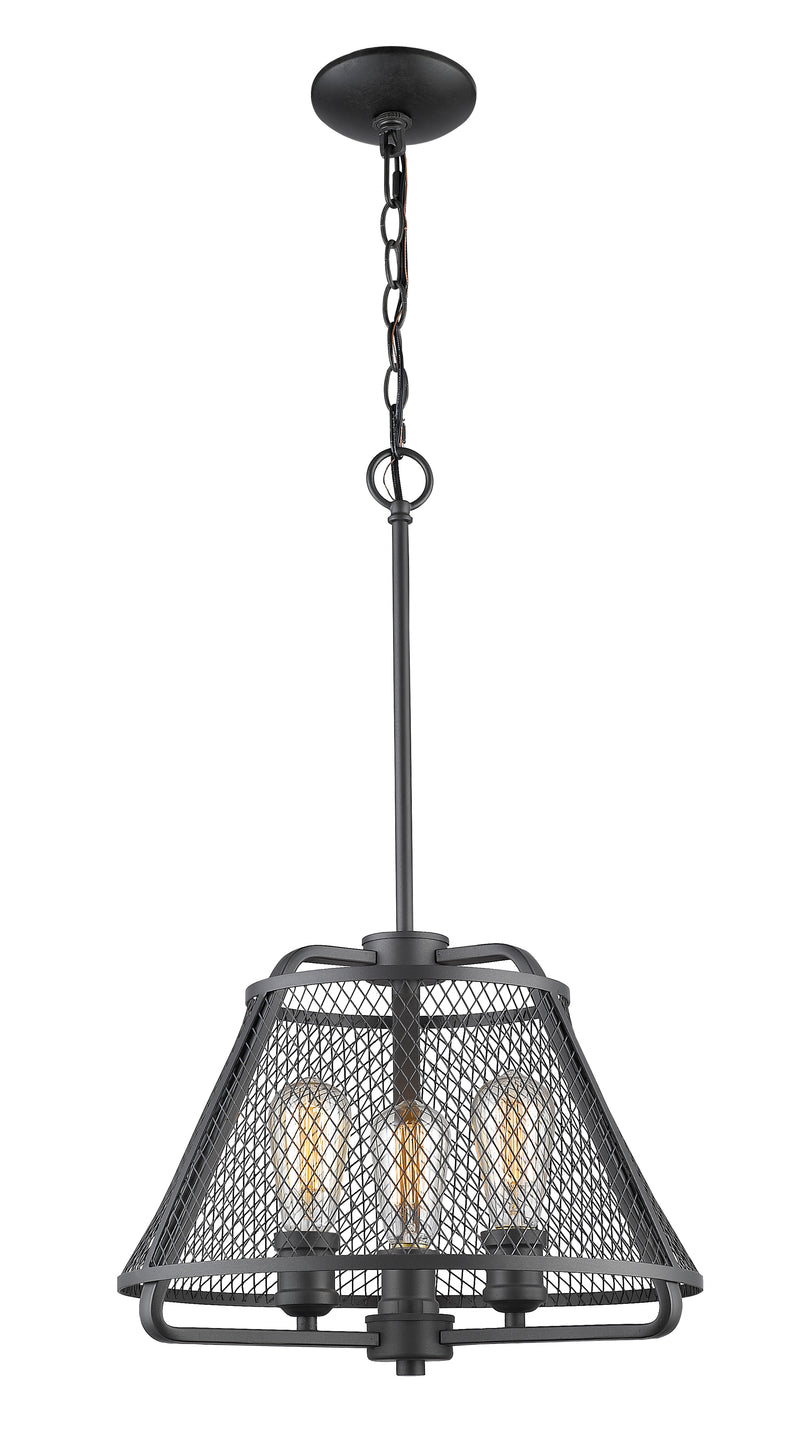 Iuka 3 Light 16" Chandelier in Bronze
