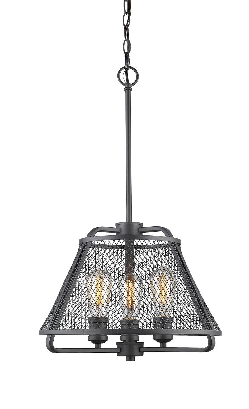 Iuka 3 Light 16" Chandelier in Bronze