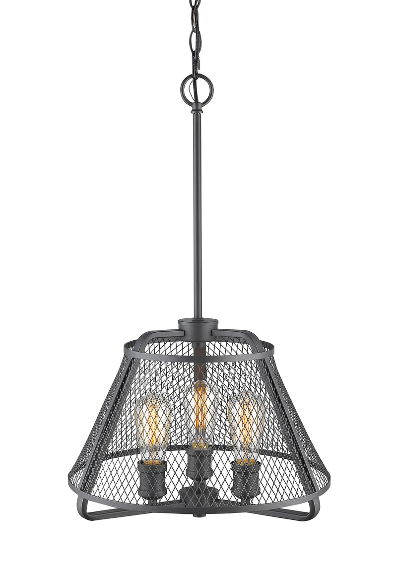 Iuka 3 Light 16" Chandelier in Bronze