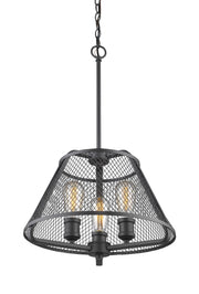 Iuka 3 Light 16" Chandelier in Bronze