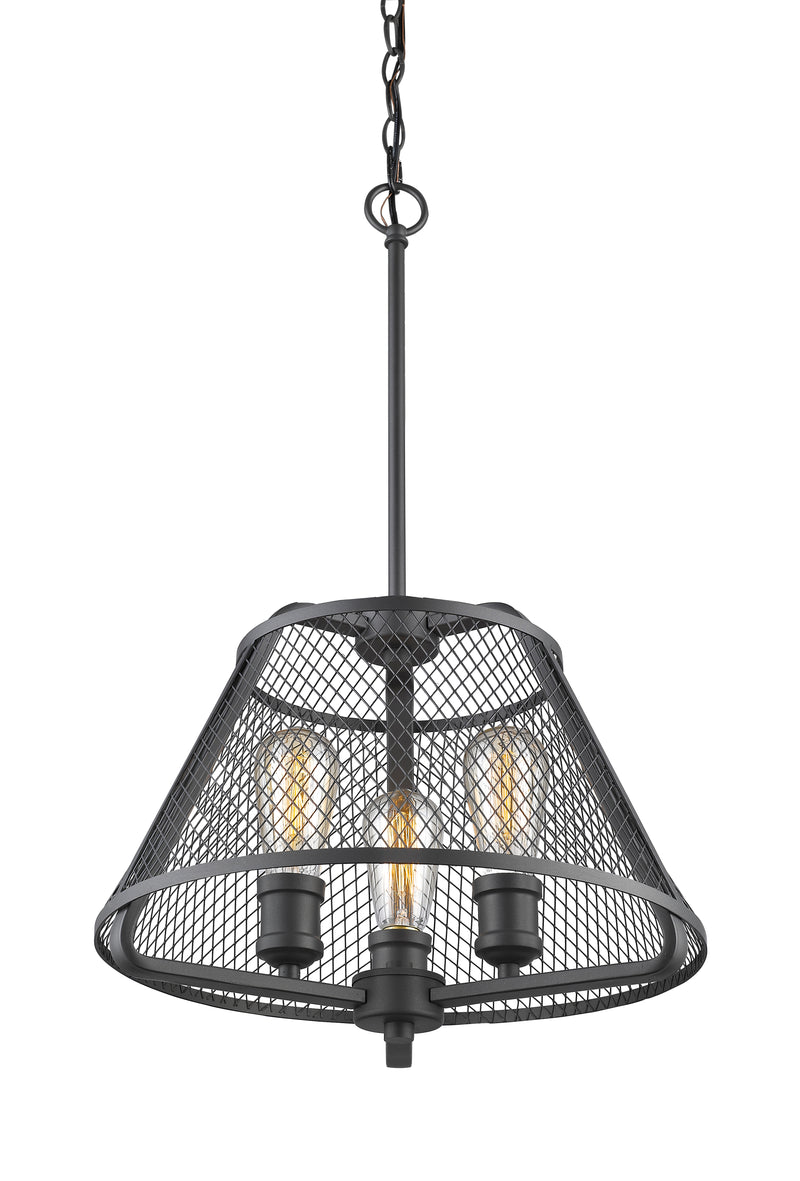 Iuka 3 Light 16" Chandelier in Bronze