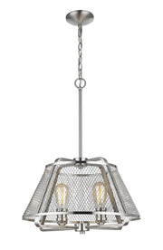 Iuka 4 Light 19" Chandelier in Brushed Nickel