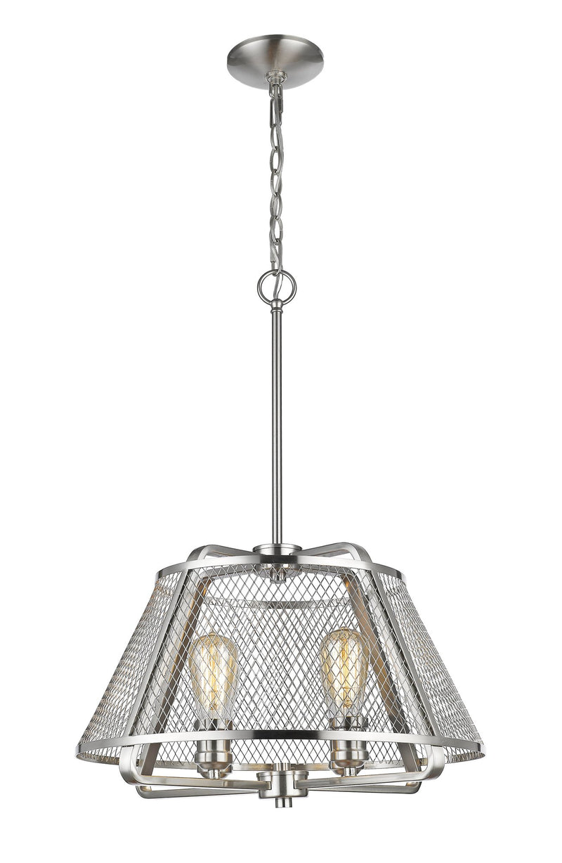 Iuka 4 Light 19" Chandelier in Brushed Nickel