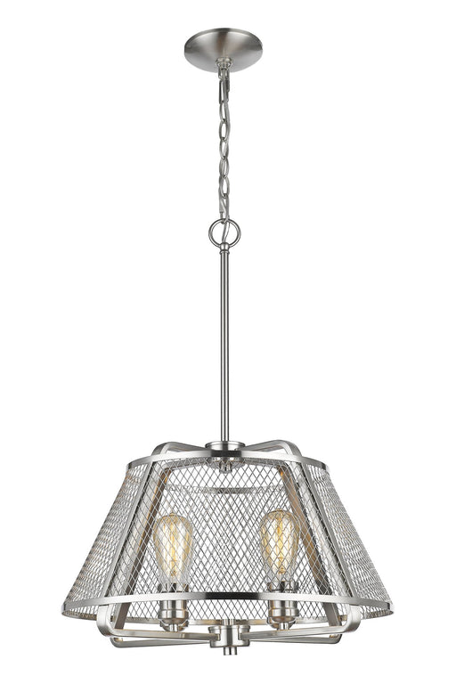 Iuka 4 Light 19" Chandelier in Brushed Nickel