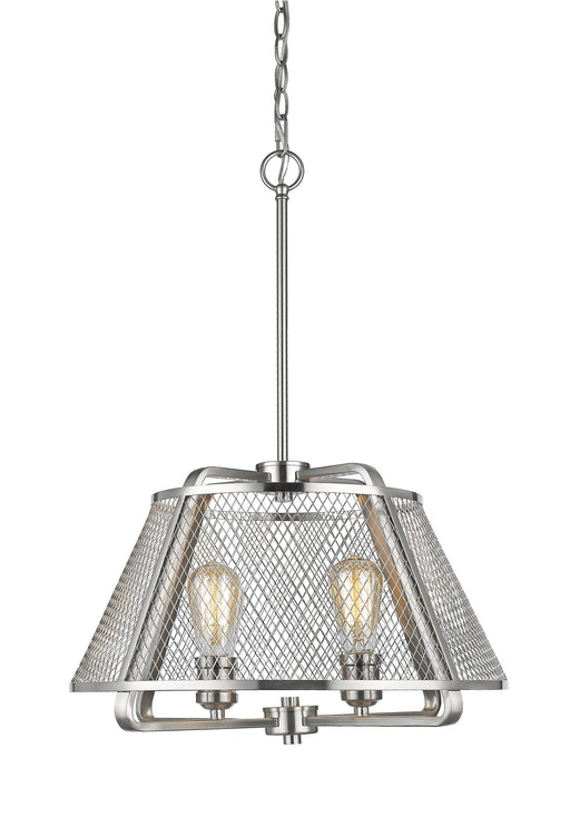 Iuka 4 Light 19" Chandelier in Brushed Nickel