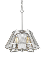 Iuka 4 Light 19" Chandelier in Brushed Nickel